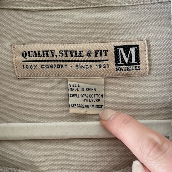 Maurices Vintage Light Beige Blazer Jacket Size Large - Picture 4 of 7